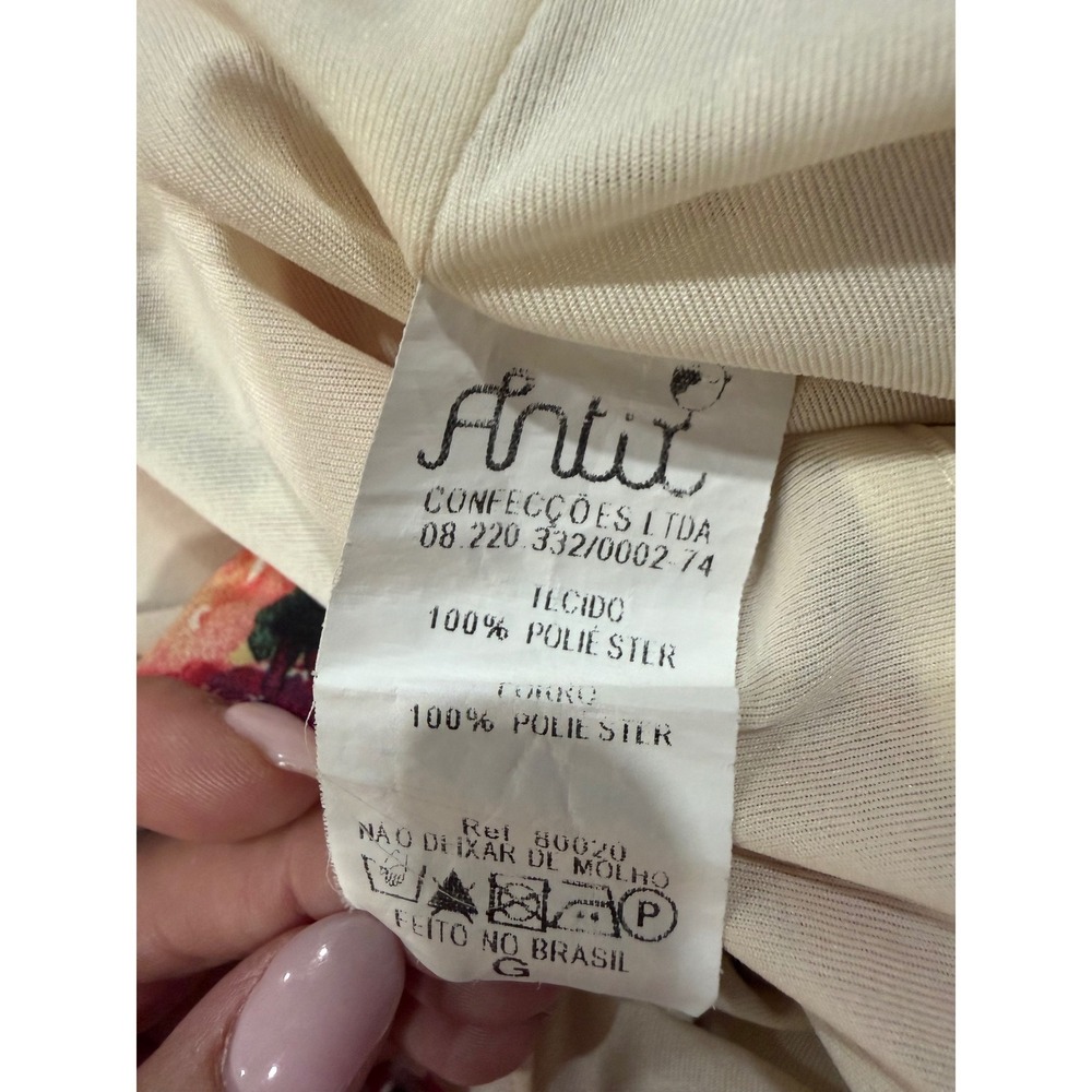 Antix Floral Halter Skater Dress Cottagecore Open Back Sundress Fit & Flare -L - Picture 9 of 9